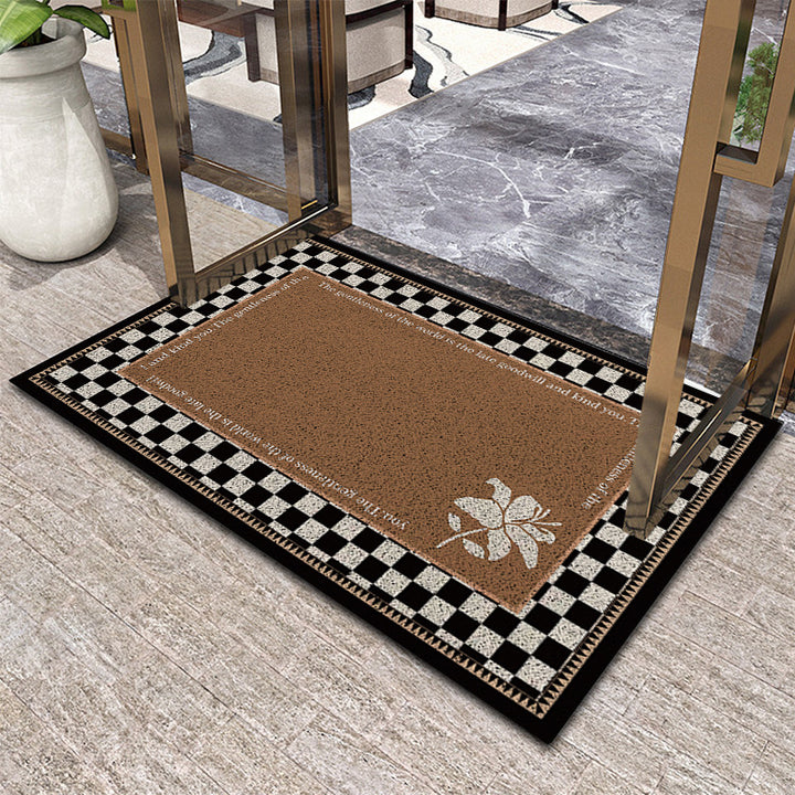 Elegante florale dekorative Teppichmatte