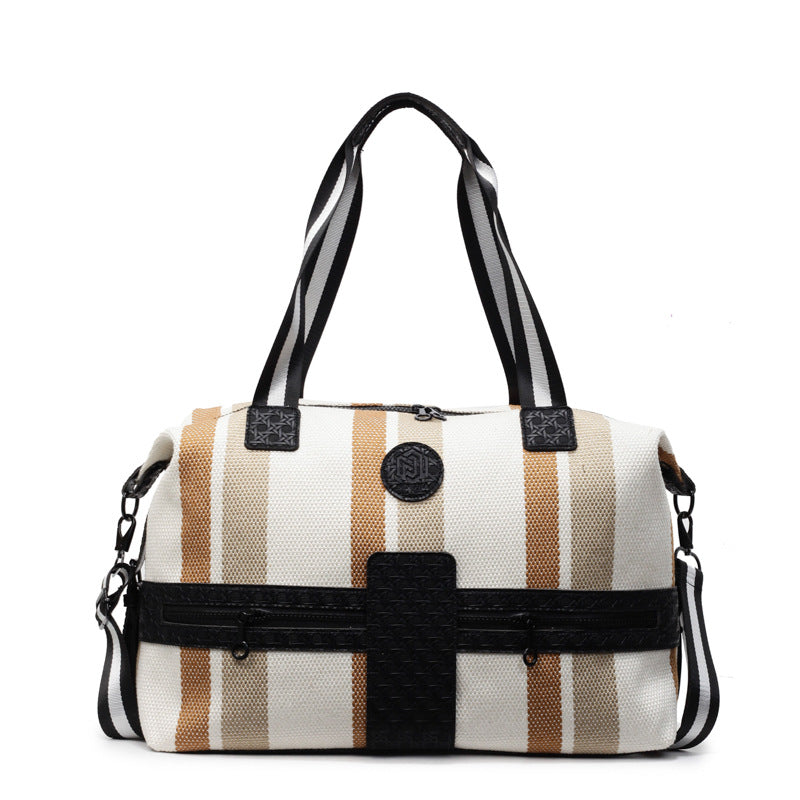 Stylische gestreifte Wochenend-Duffel-Tasche Karnz