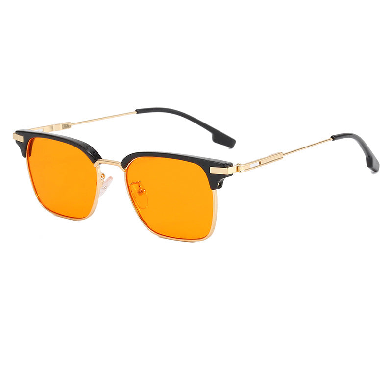 Damen quadratische Sonnenbrille mit leichtem Metallrahmen und breiten Bügeln Karnz