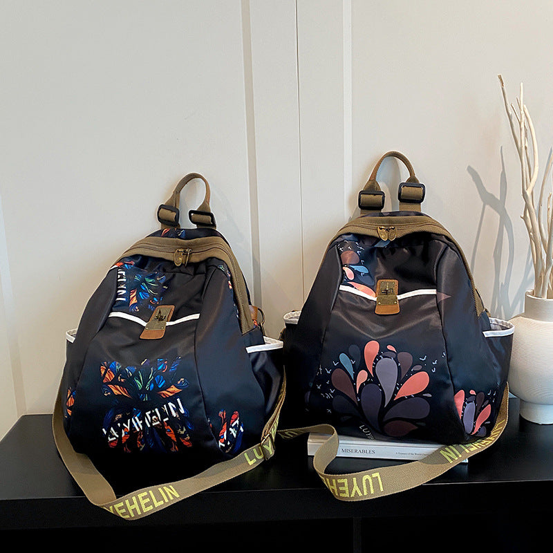 Künstlerischer Floral Zugbeutel Rucksack Karnz