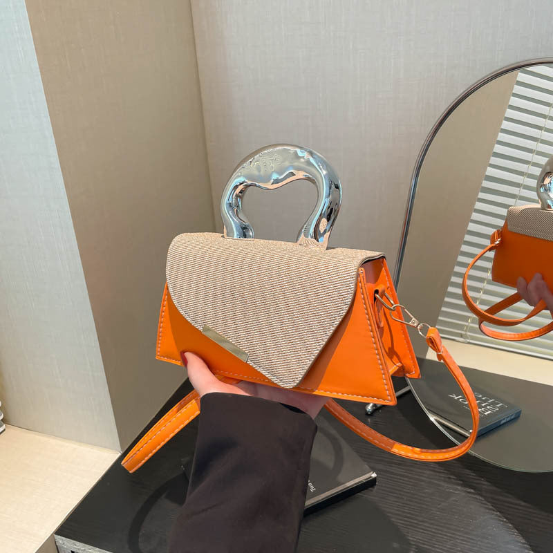 Stylische geometrische strukturierte Handtasche Karnz