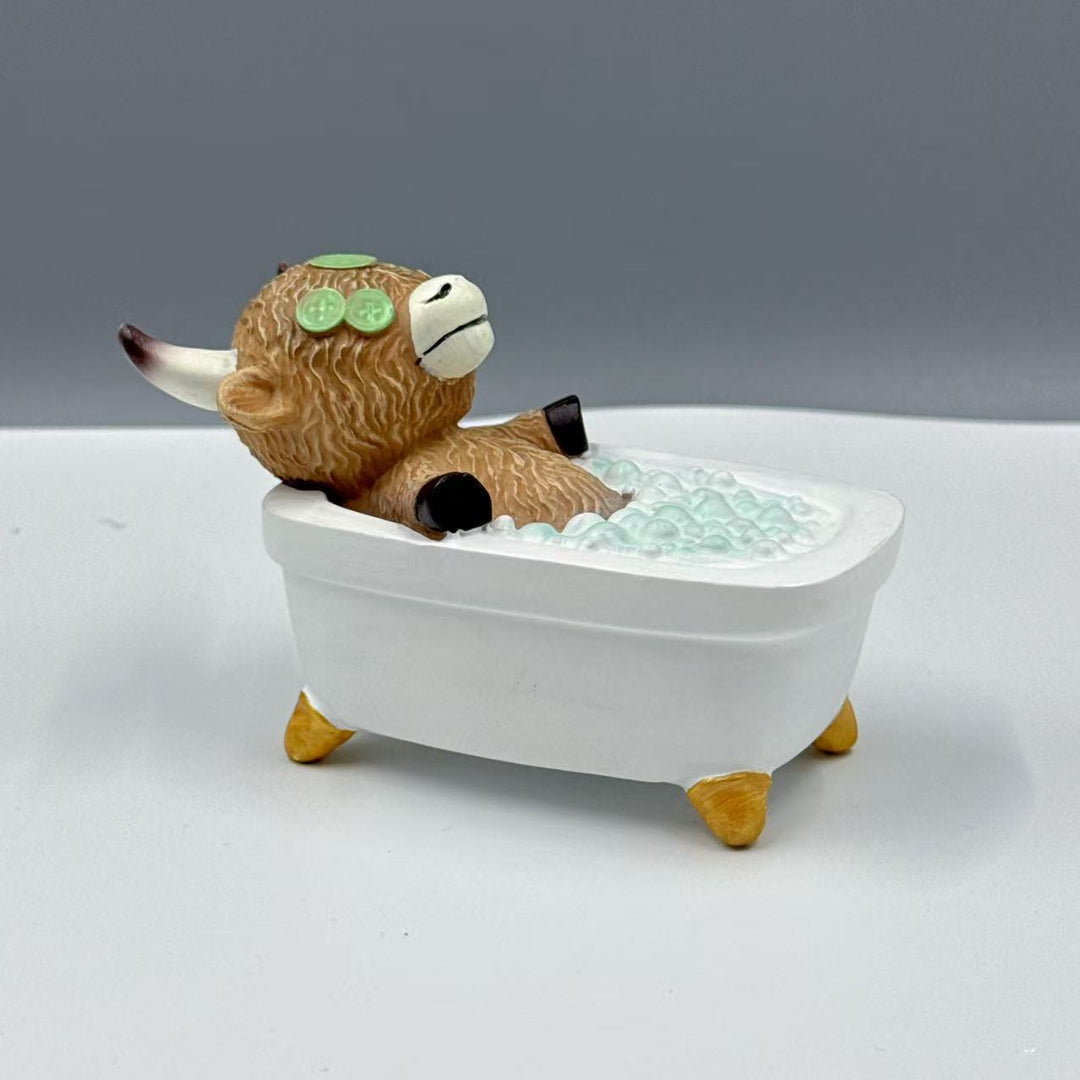 Entenfigur im stylischen Entspannungsbad Karnz