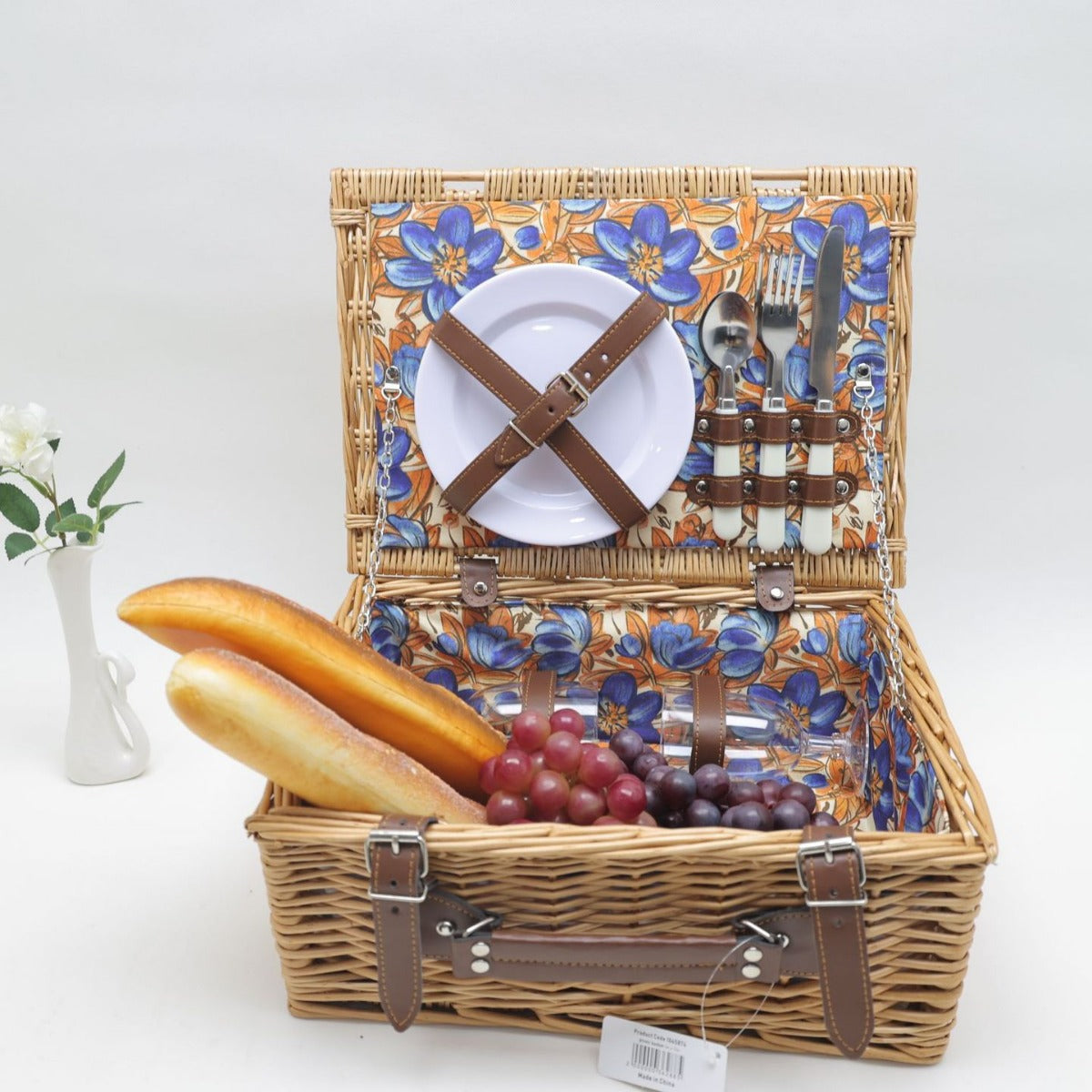Damen Picknickkorb mit umfangreicher Ausstattungsoption und stilvollem Innenfutter Karnz