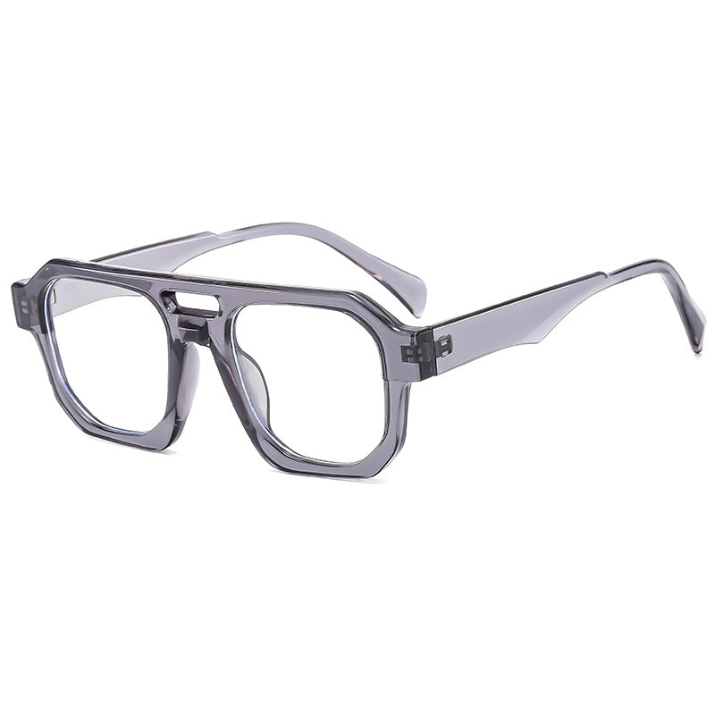 Damen exklusive polygonale Sonnenbrille mit luxuriösem Schildpatt-Muster Karnz