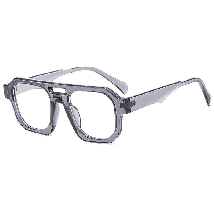 Damen exklusive polygonale Sonnenbrille mit luxuriösem Schildpatt-Muster Karnz