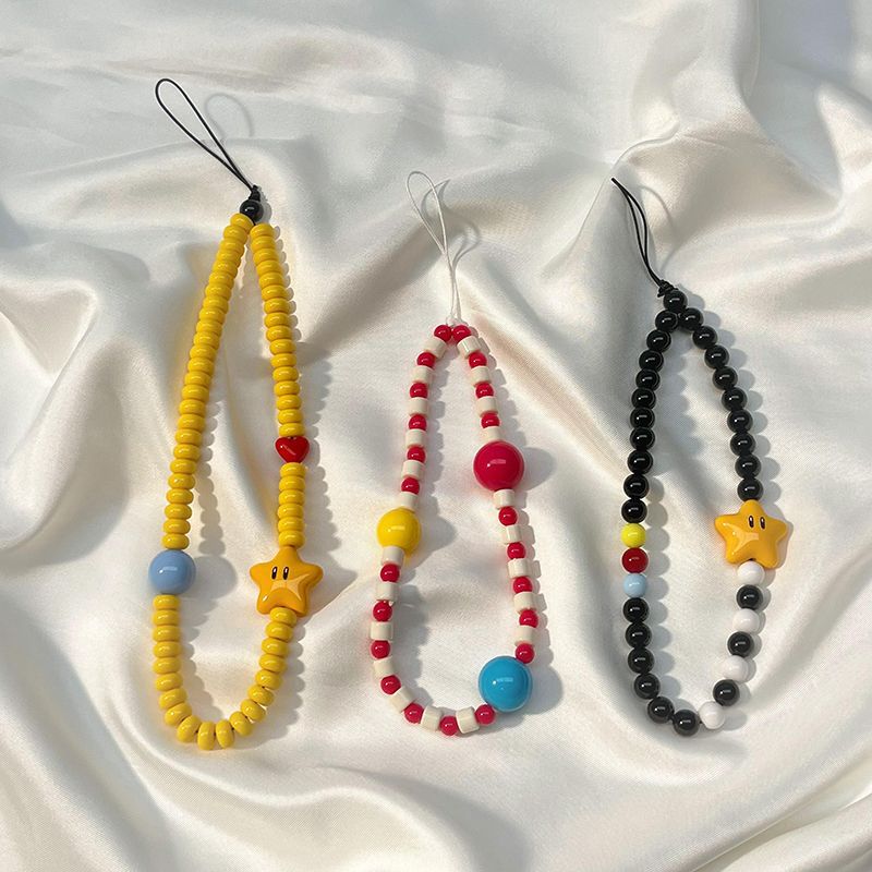 Fun-Themen Perlen Handy Charm Lanyard Karnz