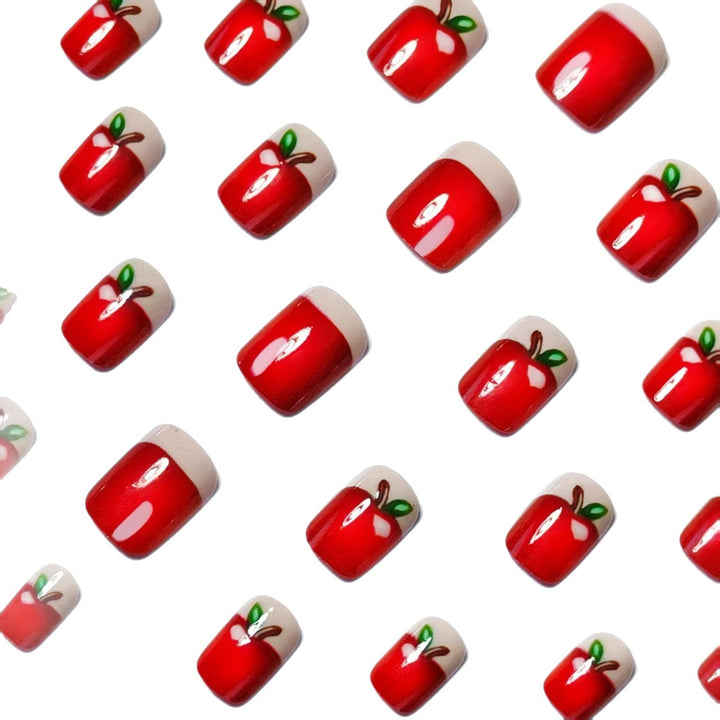 Kunstnägel mit Verspieltem Apfel-Motiv Karnz