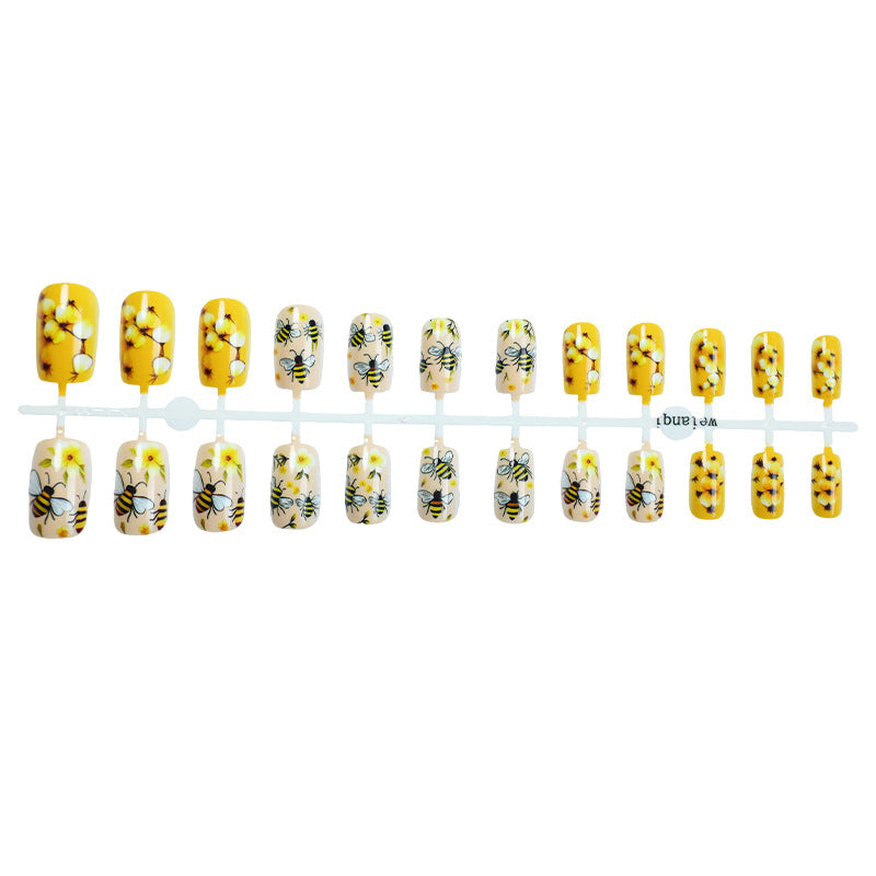 Bienen-Themen Press-On Nagelkunst Set Karnz