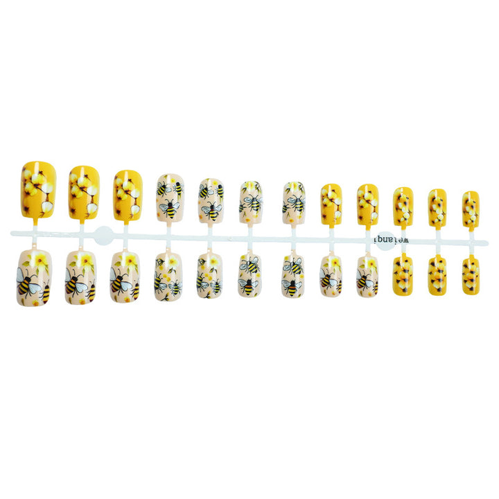 Bienen-Themen Press-On Nagelkunst Set Karnz