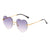 Damen Herzförmige Sonnenbrille mit verspiegelten Gläsern und goldenem Rahmen Karnz