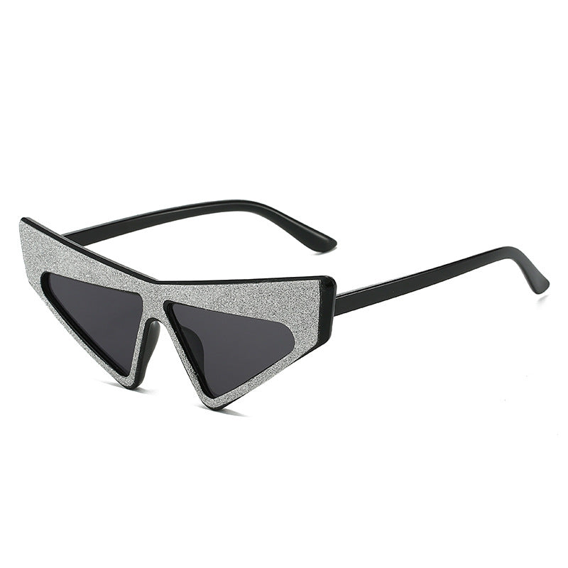 Damen futuristische Sonnenbrille mit glitzerndem Rahmen Karnz