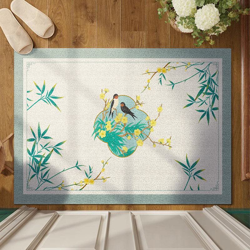 Dekorativer floraler Bereichsteppich