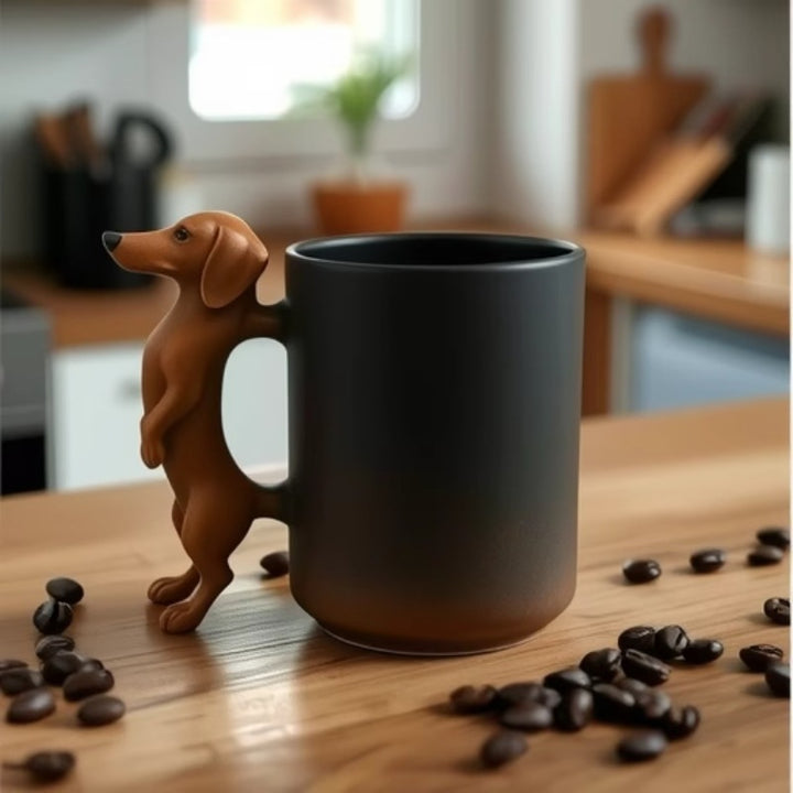 Kaffeebecher mit Dackelgriff Karnz