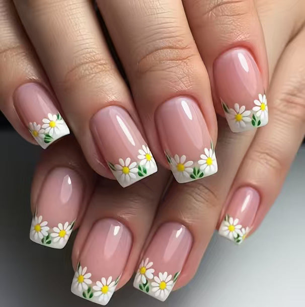 Florale Französische Tipp Nagelverlängerungen Karnz 1789915351