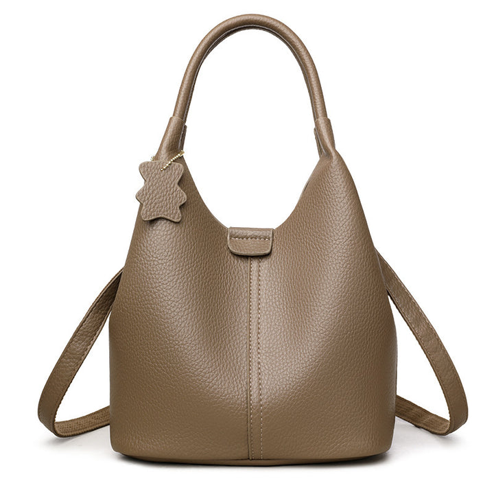 Chic Strukturierte Leder Tote Bag