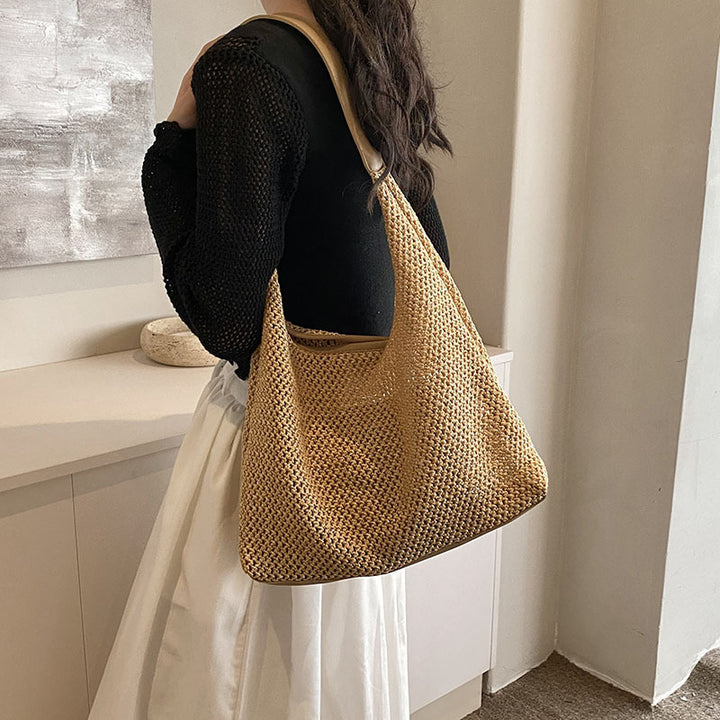 Handgewebte Strohtasche