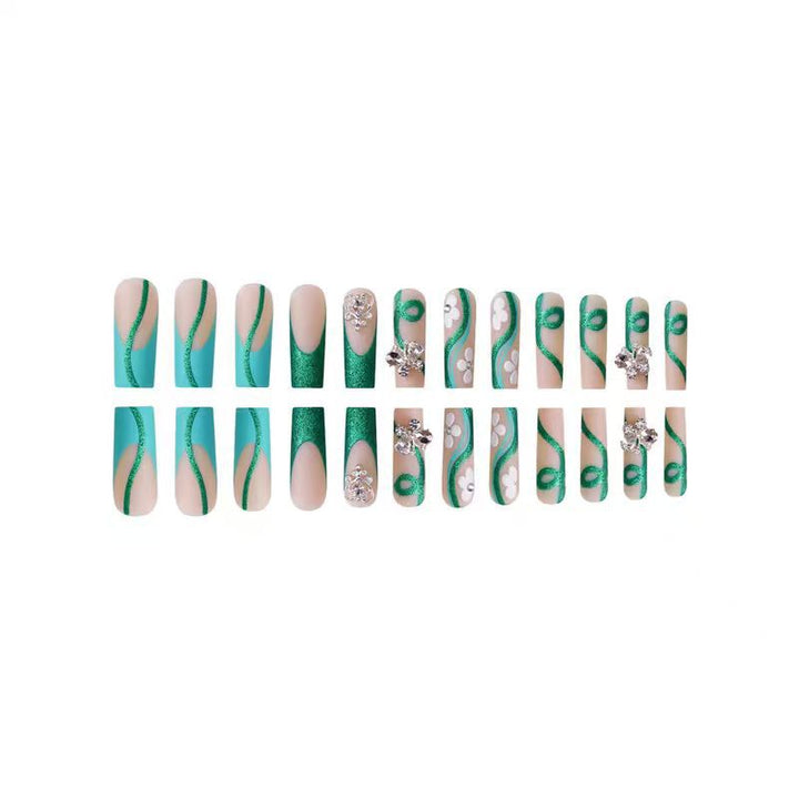 Glamouröse Glitzer-Nagelkunst-Verlängerungen Karnz