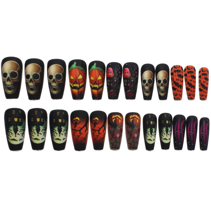 Kreatives Halloween Kunstnagel-Set Karnz