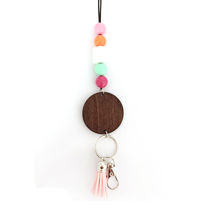 Holzperlen Schlüsselanhänger Halter Karnz