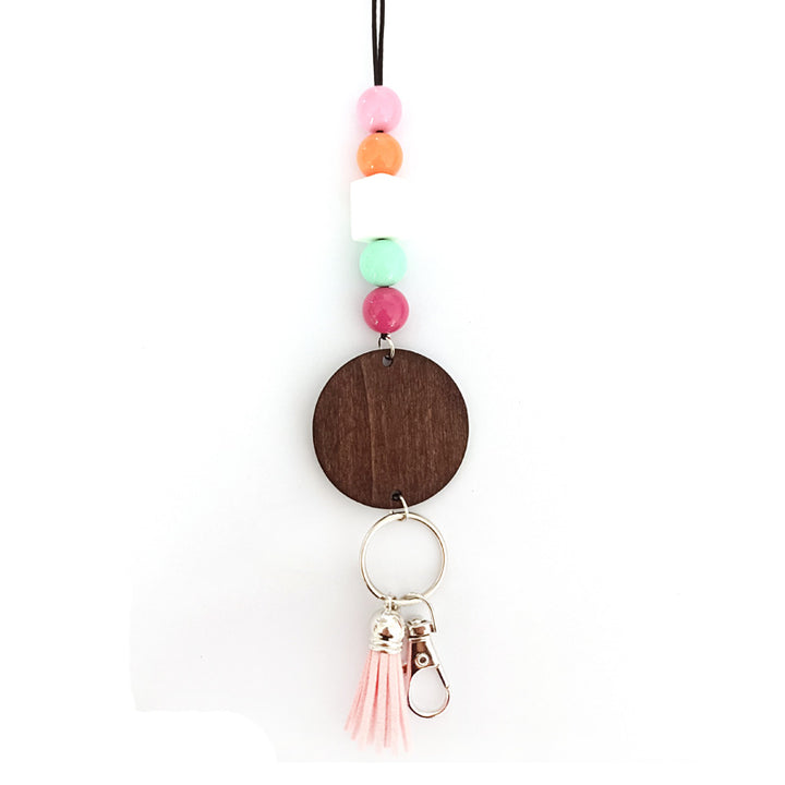 Holzperlen Schlüsselanhänger Halter Karnz