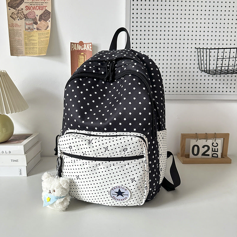 Verspielt Sternenmuster Schulrucksack Karnz