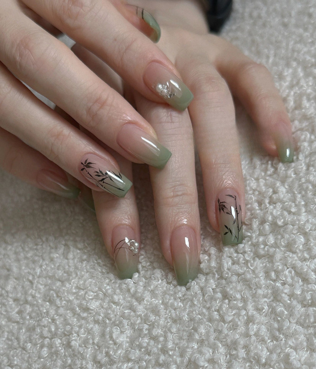 Glitter Ombre Press-On Nägel Karnz