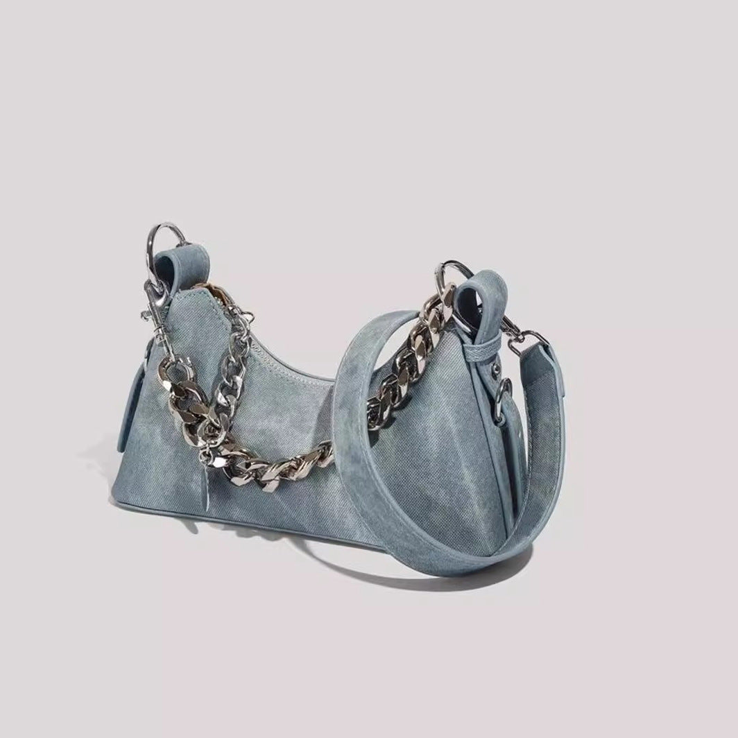 Stylische Ketten-Detail-Handtasche Karnz