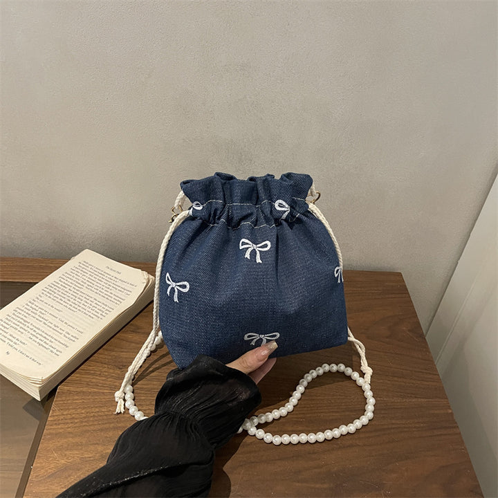 Charmante Kordelzug Schultertasche