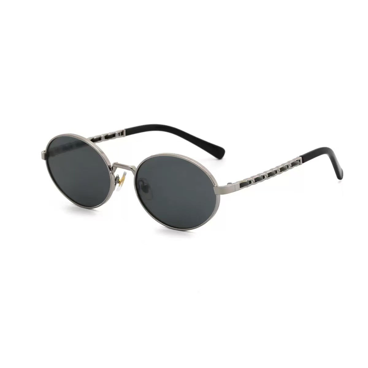 Damen elegante runde Sonnenbrille mit luxuriösem Rahmen und komfortablen Bügeln Karnz