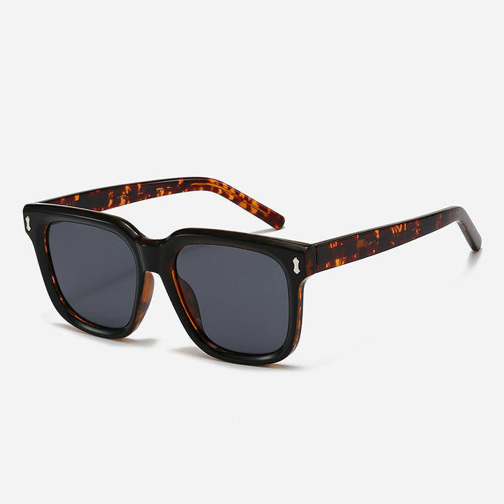 Damen Modische quadratische Sonnenbrille mit modernem, transparentem Rahmen Karnz