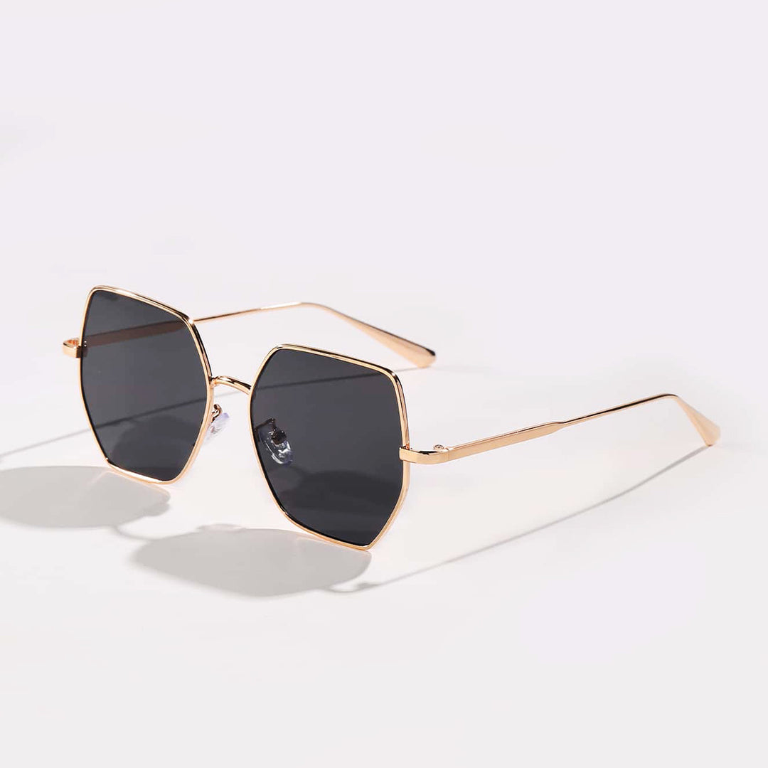 Damen modische hexagonale Sonnenbrille mit UV-Schutz Karnz