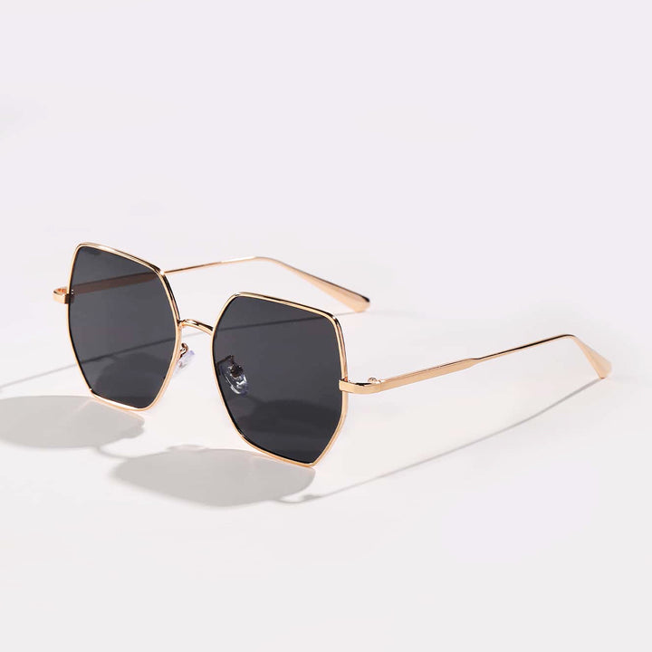 Damen modische hexagonale Sonnenbrille mit UV-Schutz Karnz