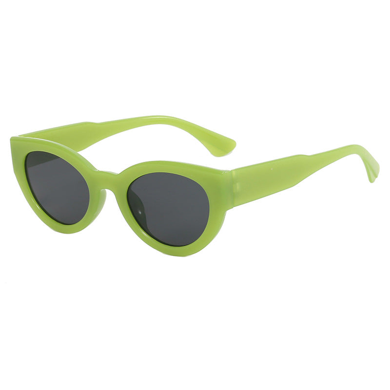 Damen modische quadratische Sonnenbrille mit verspiegelten Gläsern Karnz