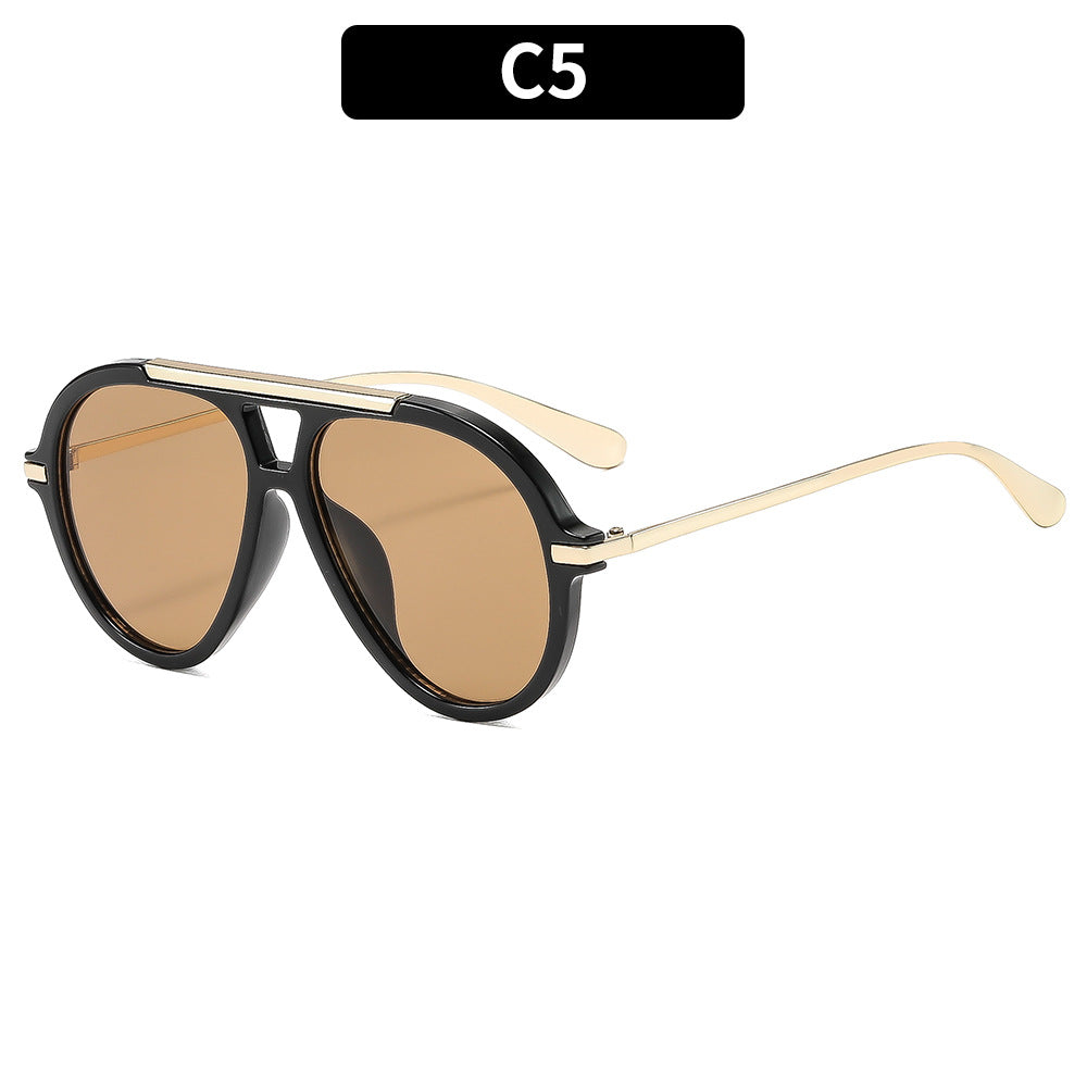 Aviator-Stil Transparente Rahmen Sonnenbrille