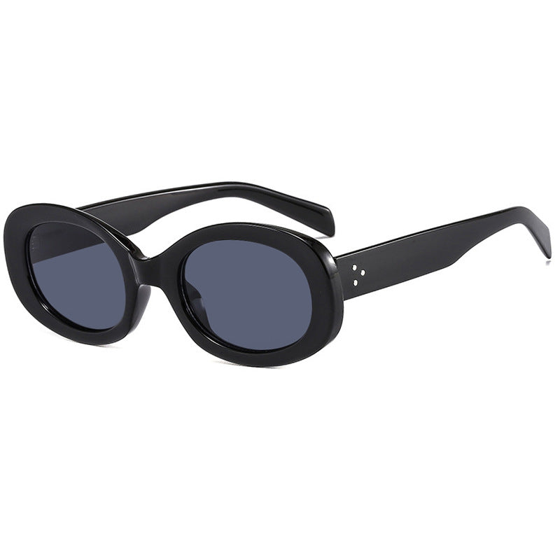 Damen modische Sonnenbrille im eleganten Ovaldesign mit robustem Rahmen Karnz