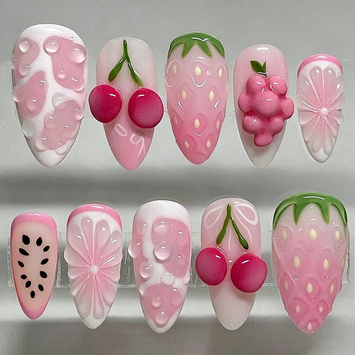 Frucht-inspirierte dekorative Druck-Nägel Karnz