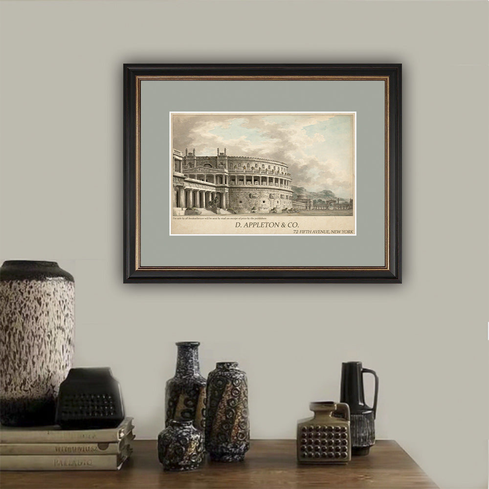 Vintage Römische Architektur Gerahmte Kunst