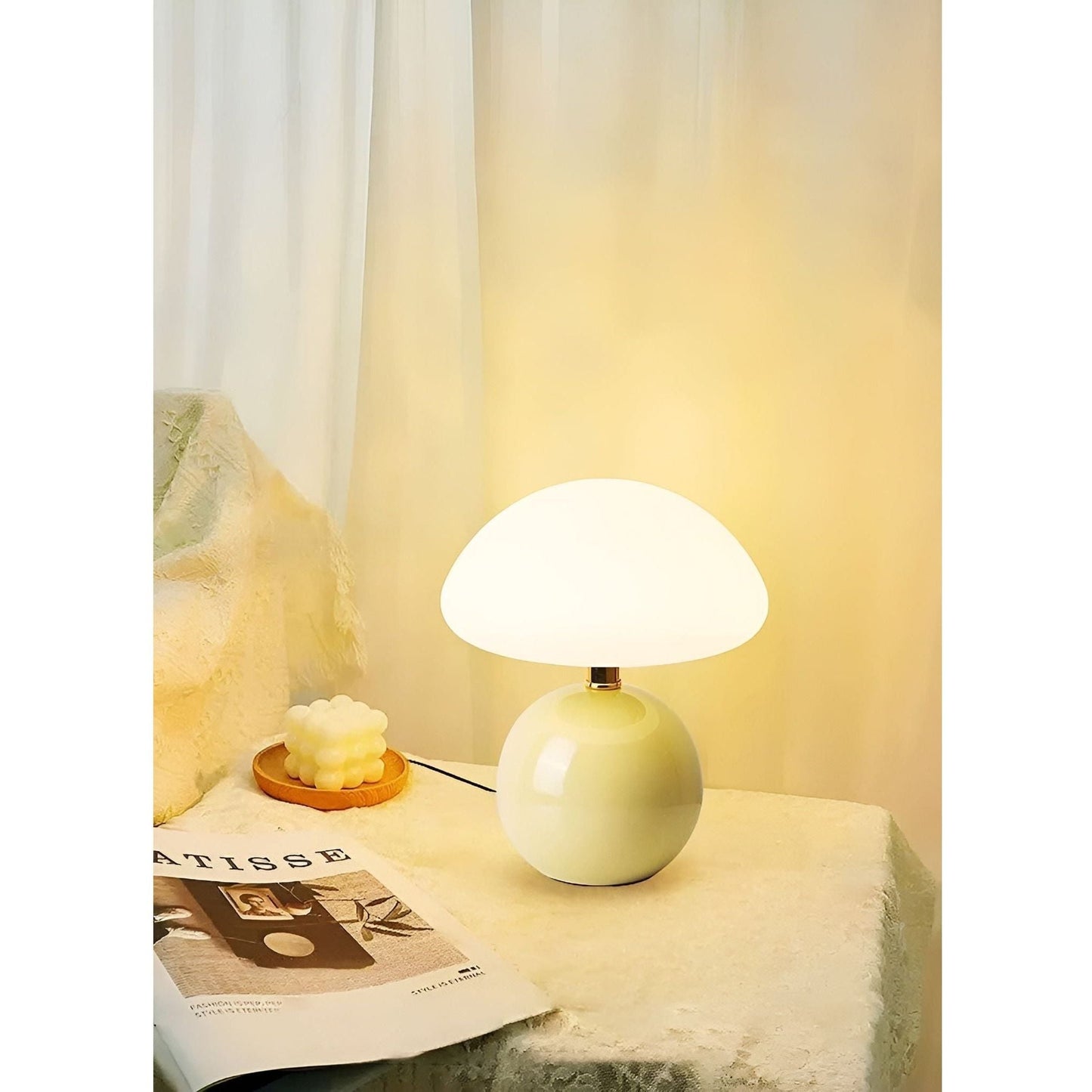 CreamyShine Lampe – Gemütliche Pilz-Nachttischlampe