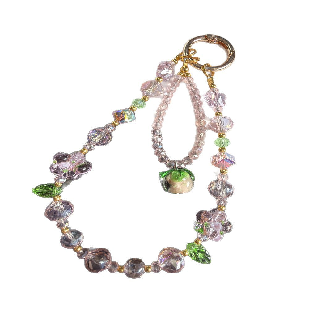 Blumenperlen Charm Handy Lanyard Karnz