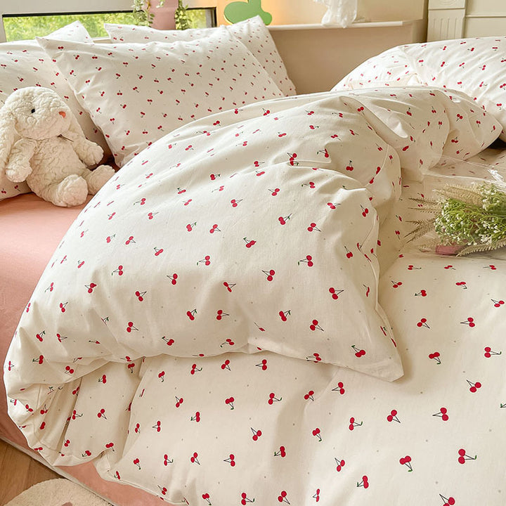 Floral Print Bettbezug Set