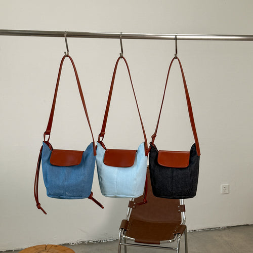 Denim Eimer Tasche