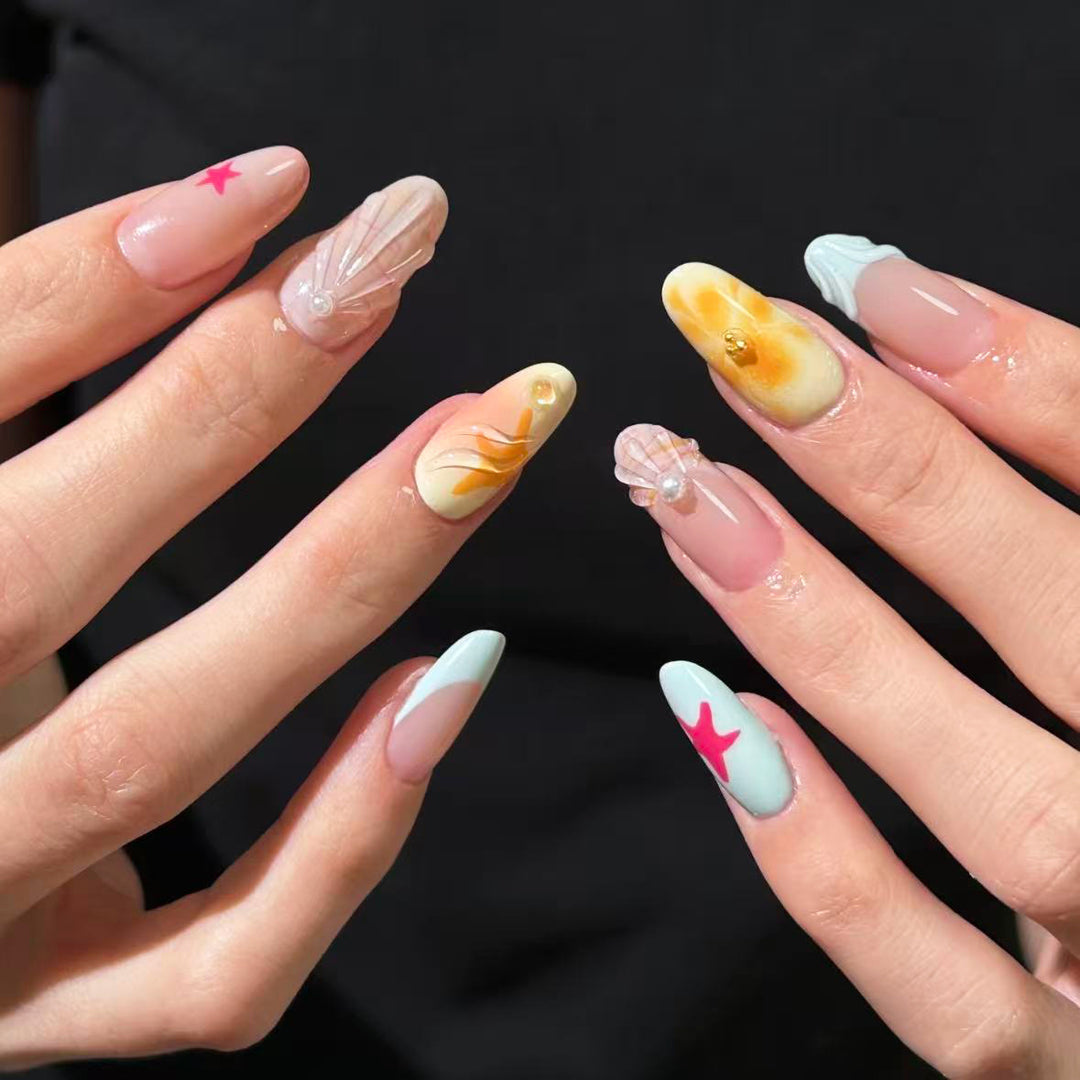 Künstlerisches Press-On-Nagelset 1790745361