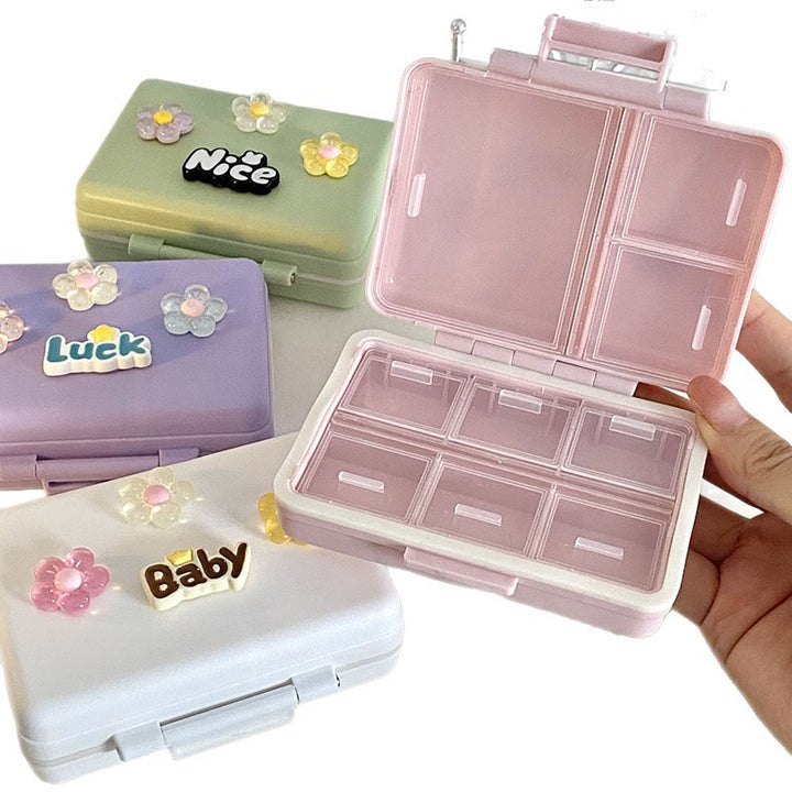 Praktische Aufbewahrungsbox mit Bunten Blumenapplikationen Karnz