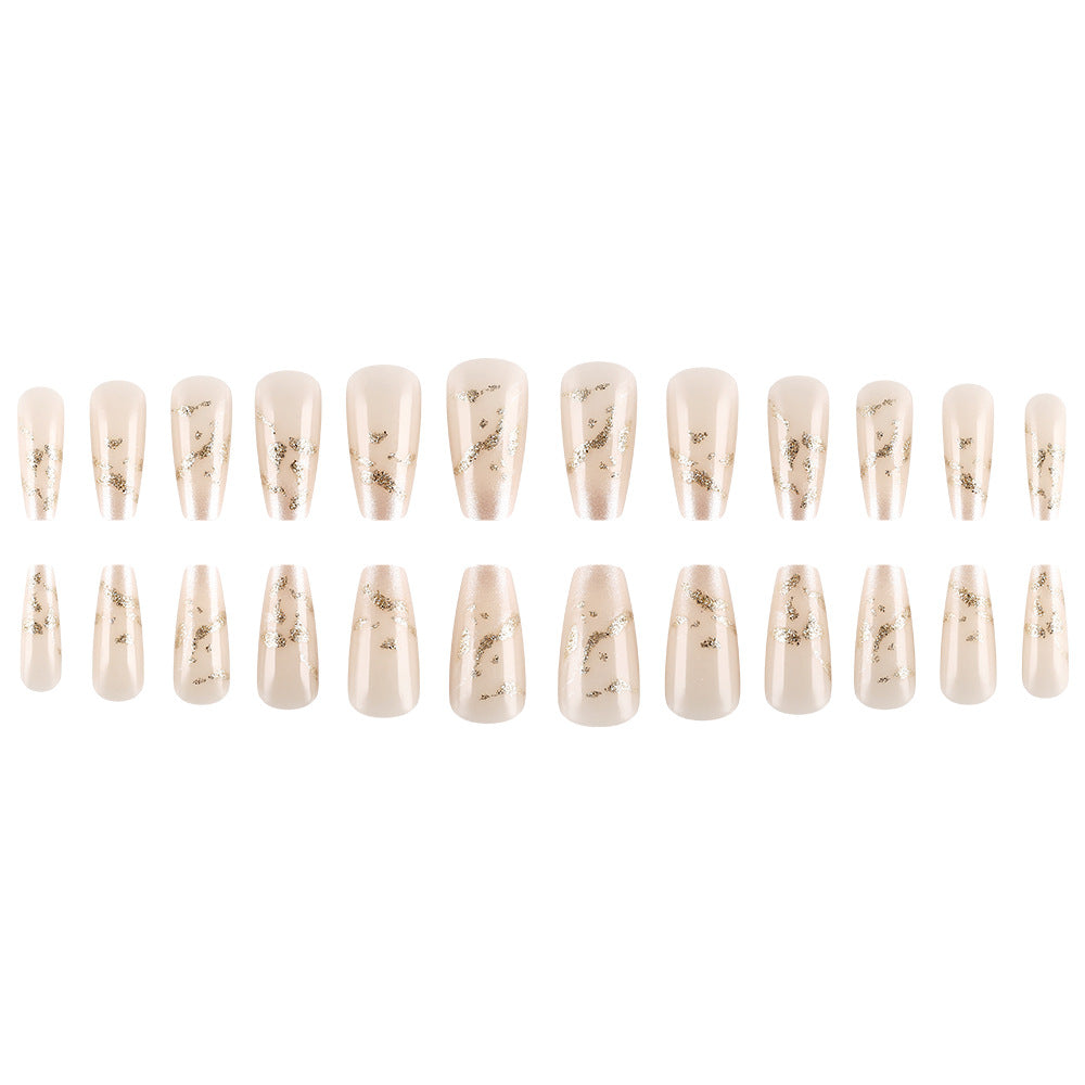 Glitzernde Eleganz Press-On Nagelset Karnz