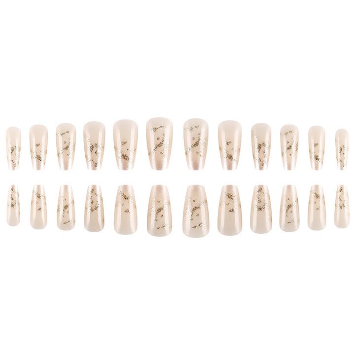 Glitzernde Eleganz Press-On Nagelset Karnz