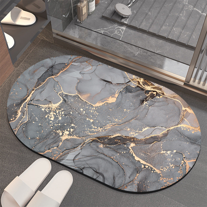 Luxuriöse Abstract Marmor Badematte Karnz