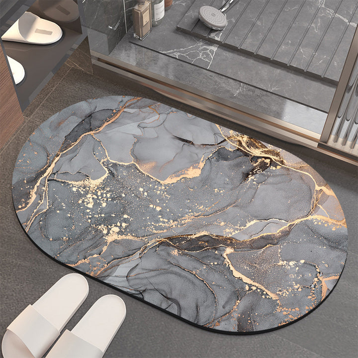 Luxuriöse Abstract Marmor Badematte Karnz