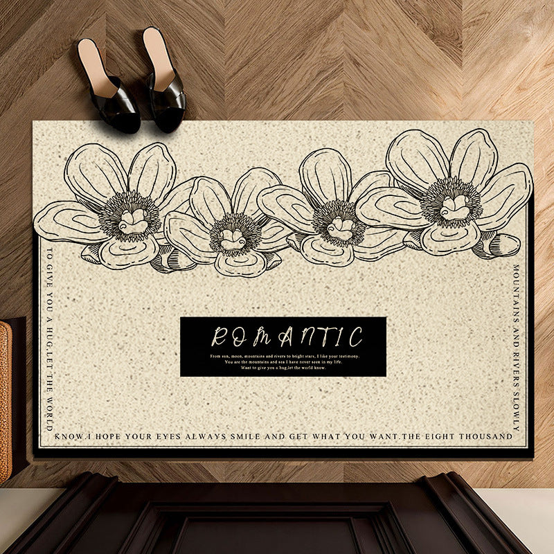 Vintage Floral Decorative Welcome Mat
