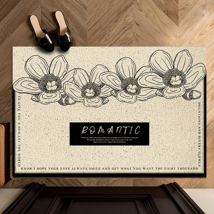 Vintage Floral Decorative Welcome Mat
