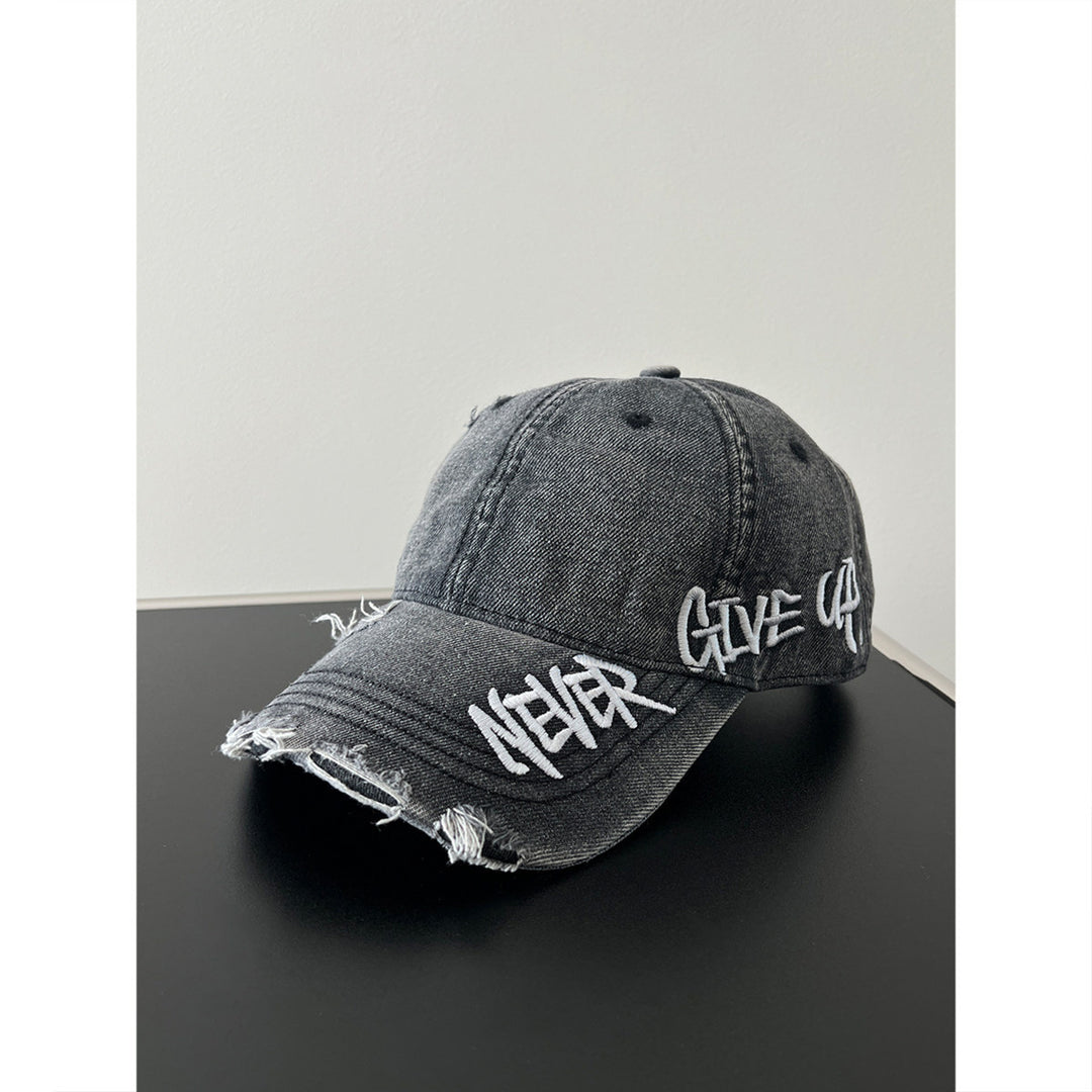 Distressed Denim Nachricht Baseball Cap